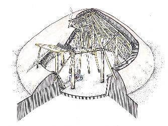 竪穴建物復元図