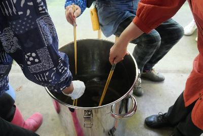 染めたストール