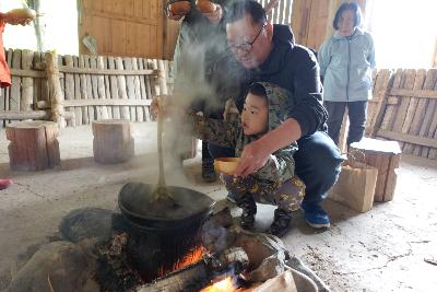 煮炊きのようす